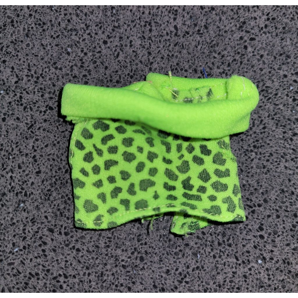 Vintage Skipper Doll Outfit Neon Green Leopard 80s Barbie Rockers